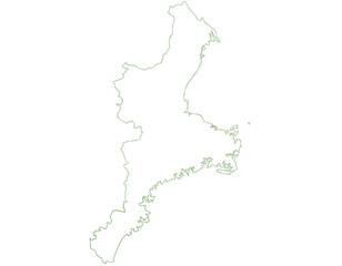 Fototapeta premium 三重県 地図 白 イラスト