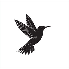 Minimalist Hummingbird Silhouette