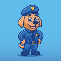 Happy Dog Police Officer