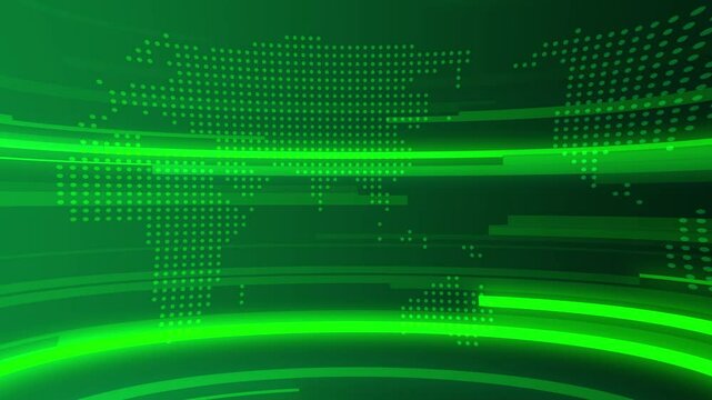 news background animation with dot circle wold map ,news or breaking news background concept