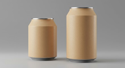 Two Brown Beverage Cans