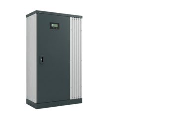 Isolated Metal Cabinet with Display in Studio