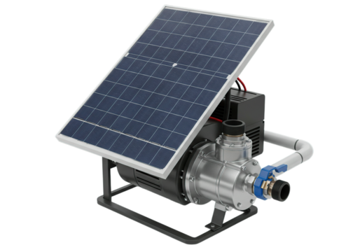 Solar Panel Water Pump Powering Water Supply System