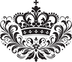 crown vector floral ornament