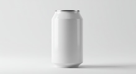 Aluminum Can on White Background