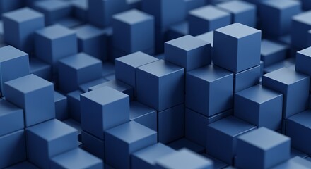 Cobalt Cuboid Convergence AI Generated