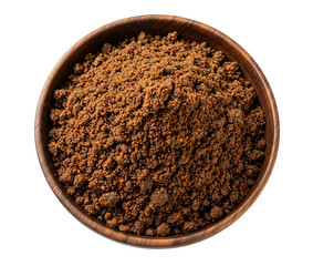 Brown Sugar Granules in Wooden Bowl, Sweet Ingredient, Dessert Recipe