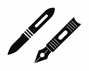 Scalpel icon silhouette vector illustration