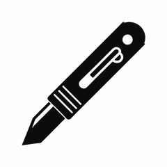 Scalpel icon silhouette vector illustration
