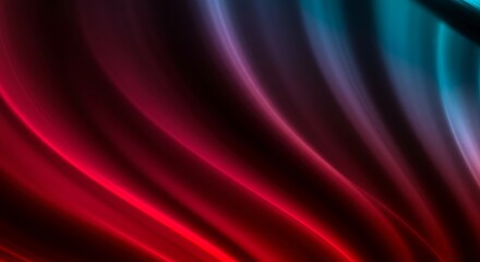 Fototapeta premium Crimson Tide of Light AI Generated