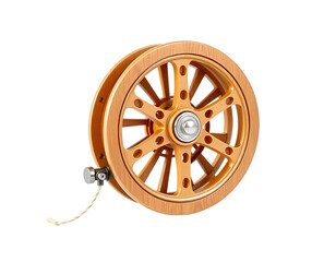 Obraz premium Golden Wheel with Spokes Isolated on Transparent Background