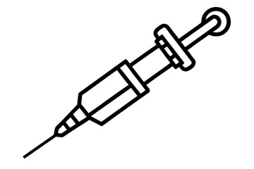 Syringe silhouette vector illustration
