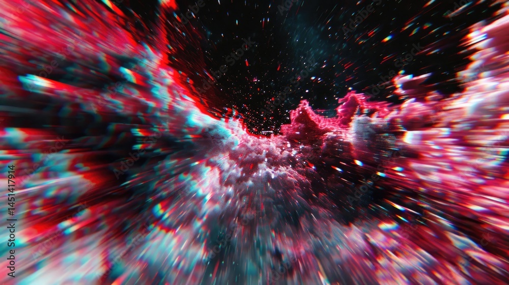 Poster abstract complex glitch with pixel effect in tech background use shading and glitches texture expres