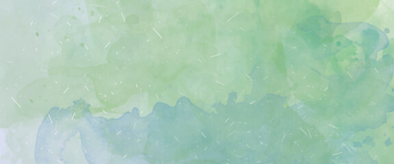 Vector Colorful green and Blue Watercolor Background