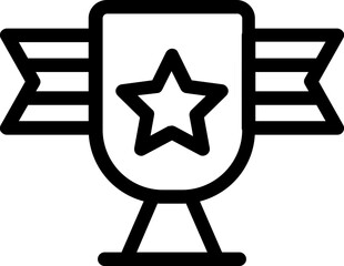 Winning trophy illustration design vector icon