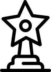 Star Symbol Business Awards Trophy Icon Design