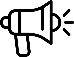 Megaphone, speaker, sound, announcement icon design vector symbol 