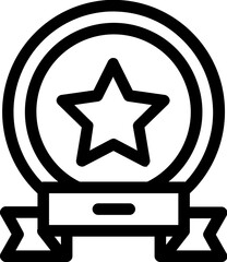 Star winner creative round podium Vector Icon