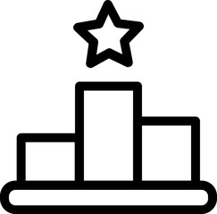 A star on top of a podium vector icon