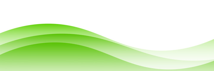 Abstract green banner background. Graphic design banner pattern background template with dynamic curve shapes, vector