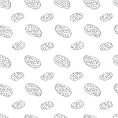 food pattern. fast food seamless pattern. doodle food and beverage seamless pattern. food background