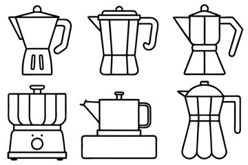 Coffee Makers Daily Grind Line Art