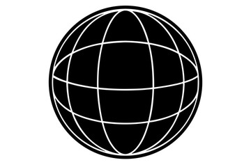 Globe silhouette vector illustration