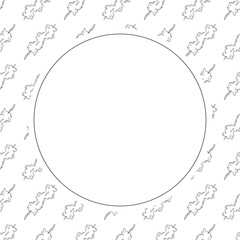 Food frame. doodle fast food circle frame. hand drawn food and beverage frame background. food background