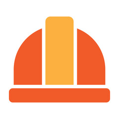 Hard Hat Vector Glyph Two Colors Icon Design
