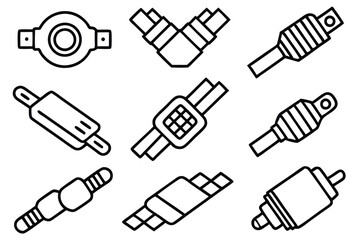 Connectors Shape Dynamic Line Art