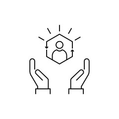 Customer Care Icon. Customer Care Vector Icon in line style design. Customer Care Symbol. Vector illustration.