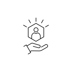 Customer Care icon. Customer Care vector icon in line design for web design, logo and mobile app. Symbol of Custumer Care on white background. Vector illustration.