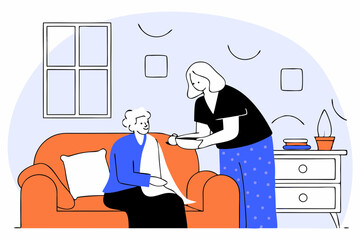 Professional Senior Care Nurse for Elderly Assistance at Home