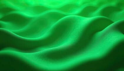Obraz premium Interlocking wavy stripes, vibrant green tones, repeat, abstract, pattern