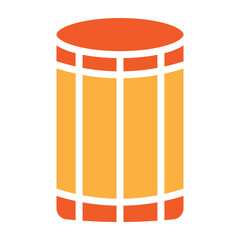 Samba Band Vector Glyph Two Colors Icon Design