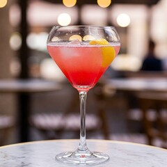 A french 75 cocktail drink on a table