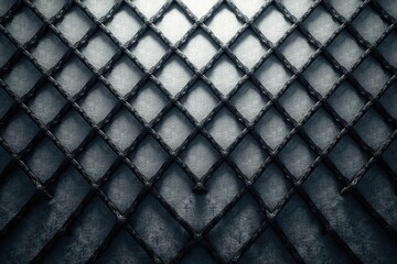Fototapeta premium Symmetrical lattice grid, monochrome grayscale gradient, background, shape, modern