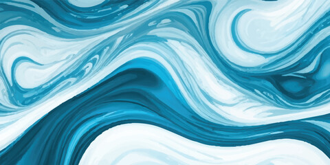 Abstract Watercolor Waves in Soft Ocean Blue – Minimalist Design with Fluid Sea Motion and Textured Harmony. Capturing the Beauty of Rolling Waves in a Peaceful Seascape