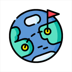 earth globe on a white background