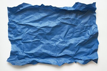 Crumpled blue paper texture