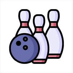 bowling ball and pins