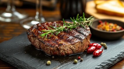 Vignette with simple chair, sideboard, and table lamp in contemporary space