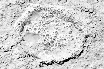 Water droplets on textured surface