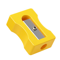 yellow pencil sharpener 3d transparent
