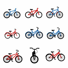 set of bicycle icons
