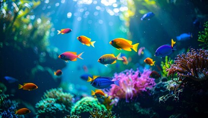 Obraz premium 美しい海の中の魚