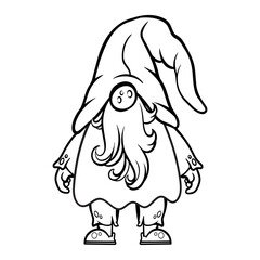 gnome drawing with black lines on a white background