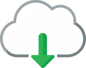 Obraz premium Cloud Download Graphic Illustration for Various Application Platforms Today