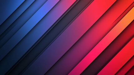 Obraz premium abstract background with blue and red gradients, geometric shapes, diagonal lines modern look