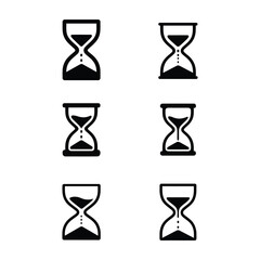A set of hourglass icon bundle vector illustrator.